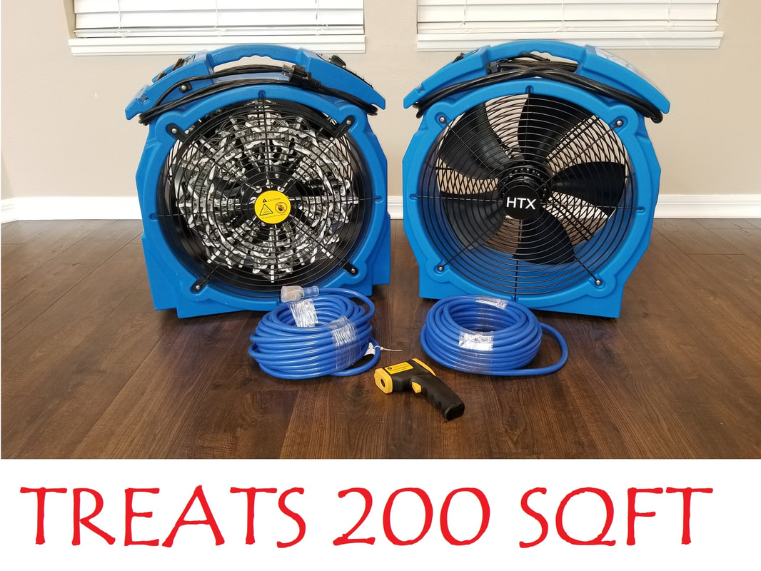 Bed Bug Heating System DIY200 SQFT.  One Bed bug room heater, one high temperature air moving fan to kill bed bugs in Florida