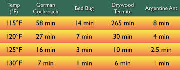 bed bugs st augustine fl- Temp chart